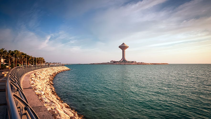 Beautiful Sunrise view at khobar corniche-Saudi Arabia.