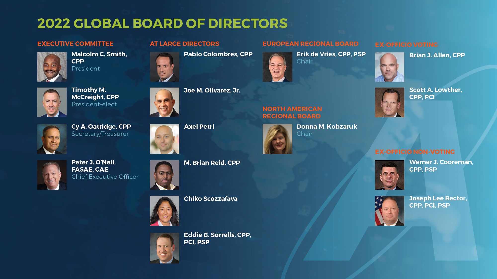 ASIS Global Board of Directors