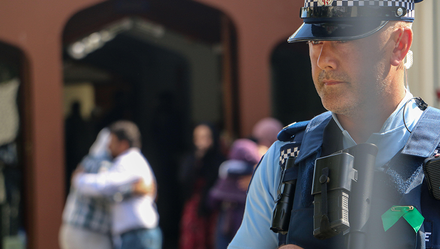 Christchurch mosque mourning guards