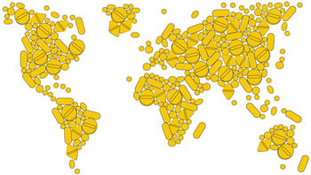 Opioid world map