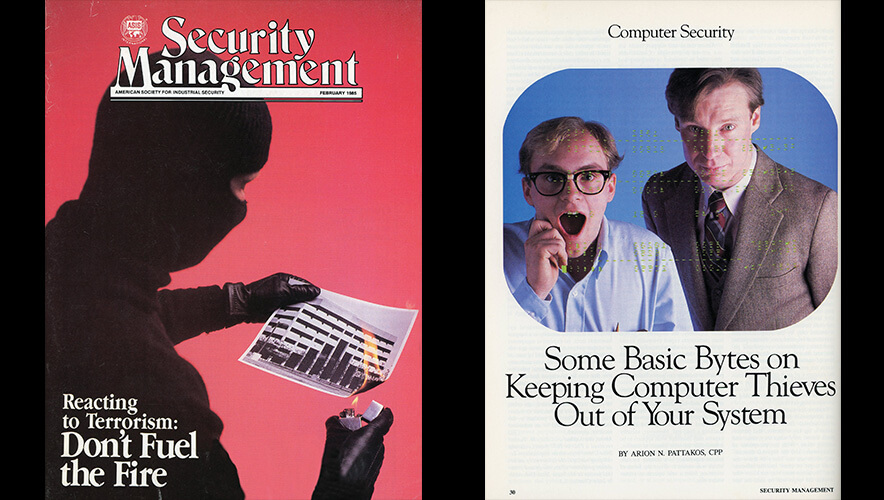 Looking back at Security Management in 1985