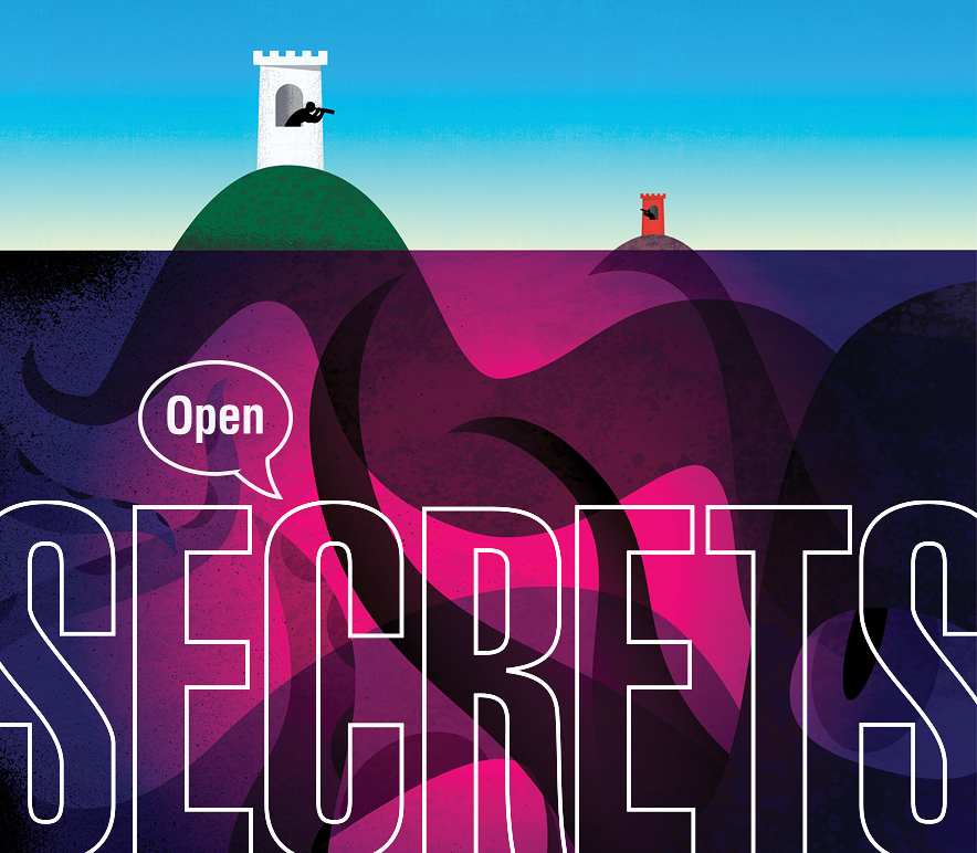Open Secrets: A sea monster rises from the sea and picks up a security guard in a tower who is holding a telescope. How can open source intelligence prevent violence?
