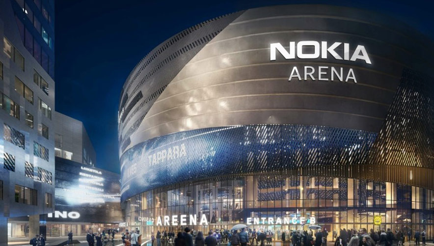 The Nokia Arena, a multipurpose venue in Tampere, Finland