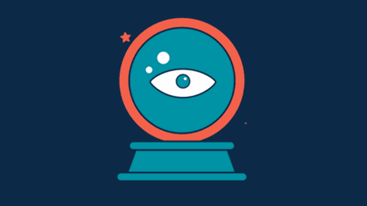 illustrated gif of an eye in a crystal ball