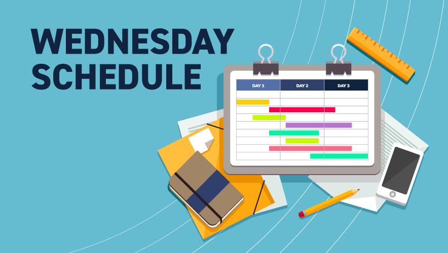 Illustration of schedule, Wednesday GSX Guide