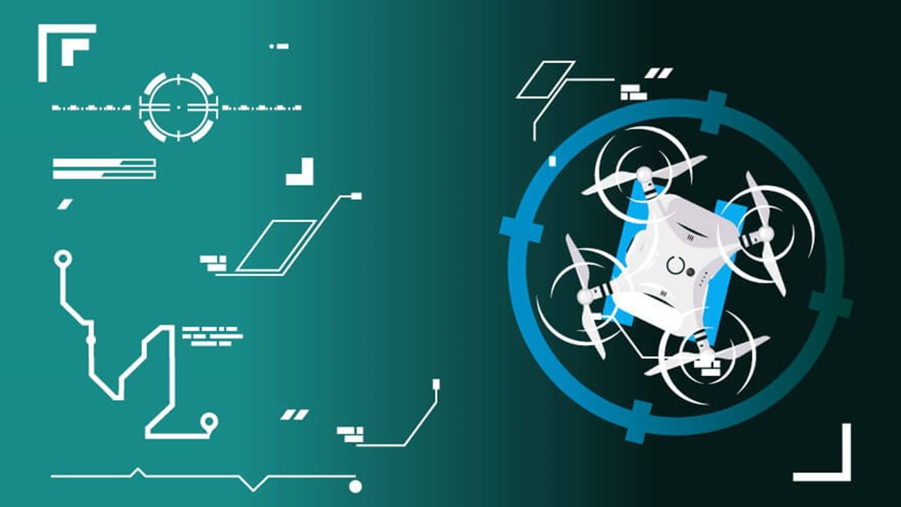Drone tracked within a digital intelligence and counter-drone targeting interface.