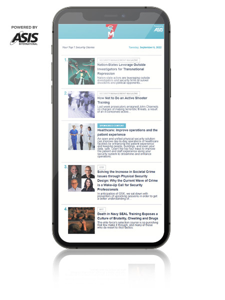Image of a phone displaying the SM7 Newsletter